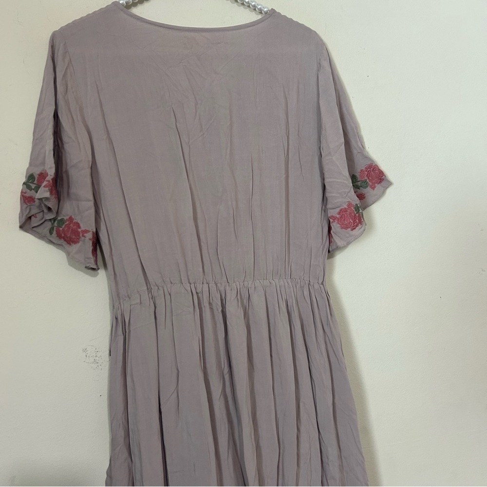 Jessakae Embroidered Hi Low Wrap Dress SIZE LARGE - Picture 7 of 7
